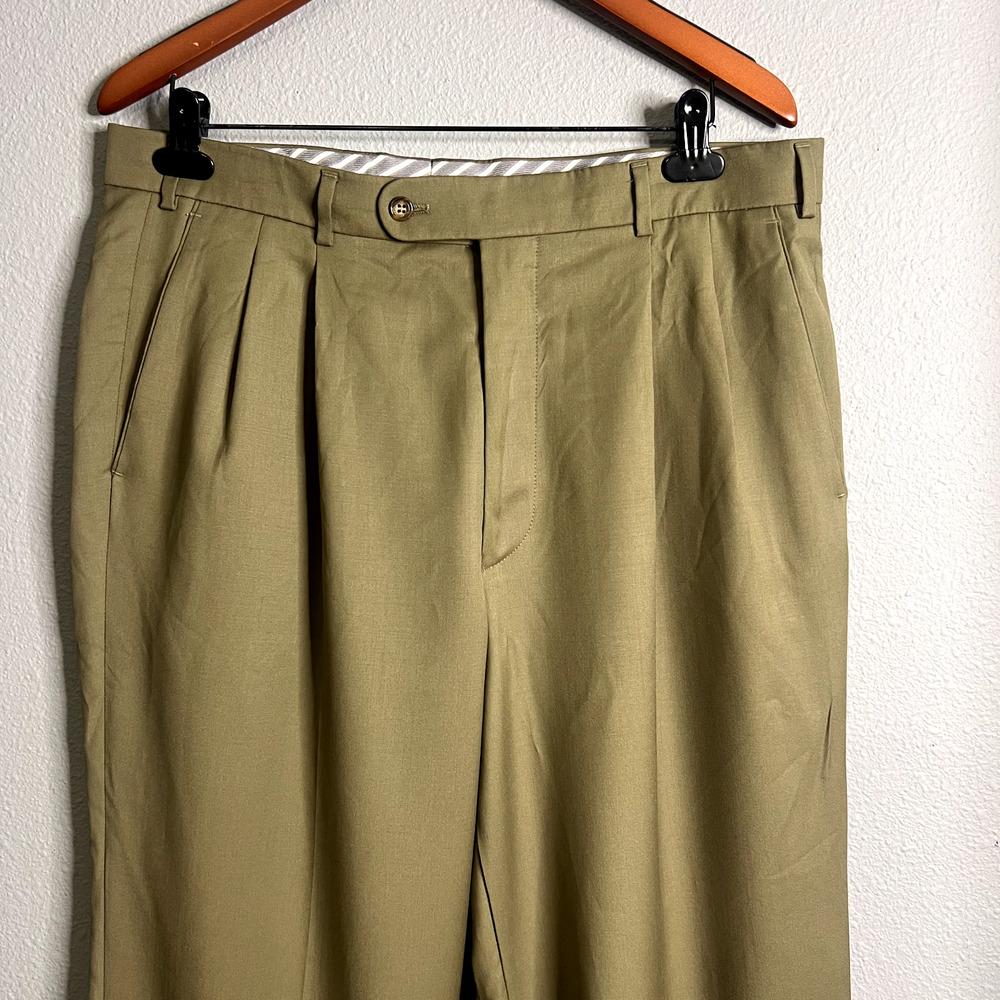 Hiltl Pants Mens 38/29 Fritz Dress Soft Cotton‎ Trouser Wool Straight Chino ** - Picture 2 of 14